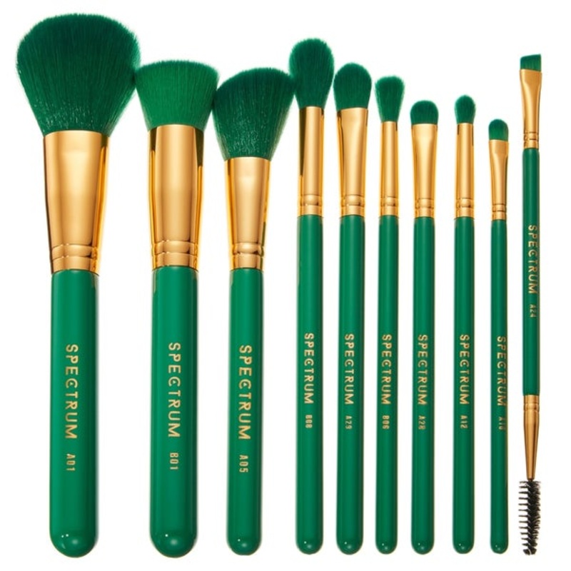 Spectrum Everyday Sets 10 Piece Malachite Green Makeup Brush Set