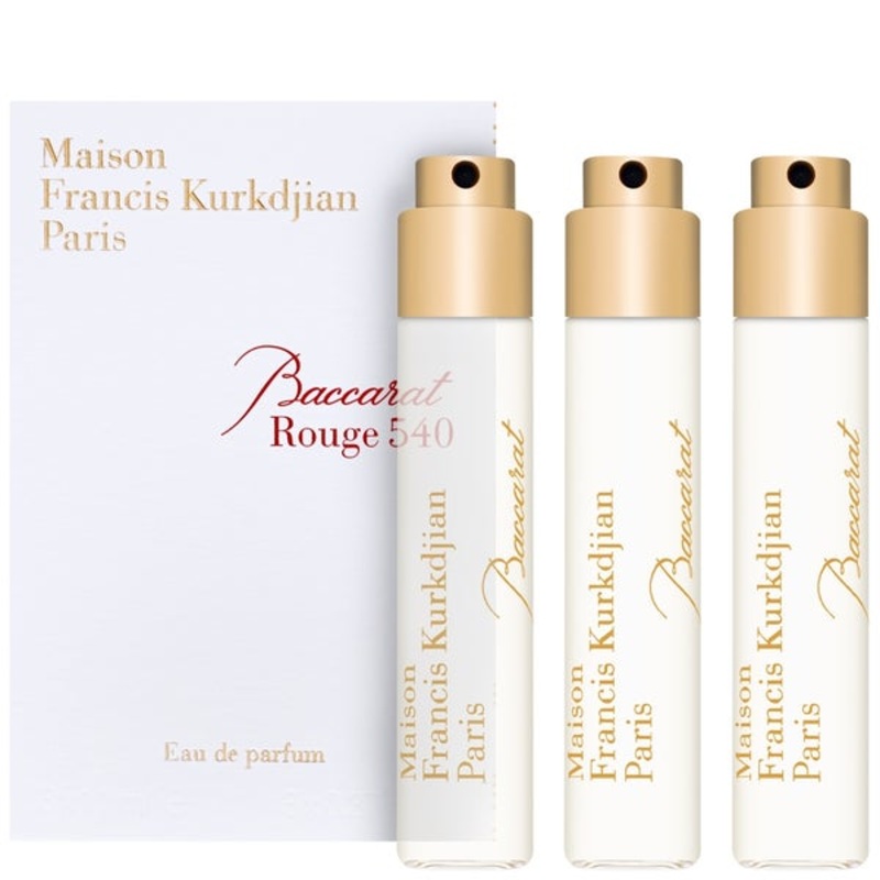 Maison Francis Kurkdjian Baccarat Rouge 540 Eau de Parfum Spray Refills for Globe Trotter 3 x 11ml
