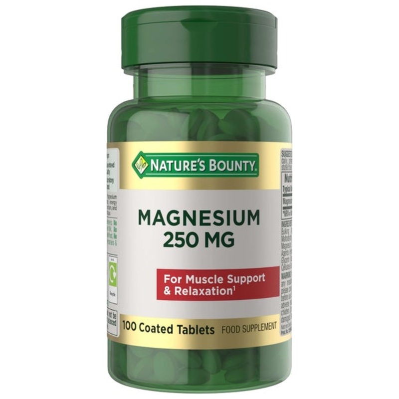 Nature’s Bounty Minerals Magnesium 250 mg Coated Tablets x 100