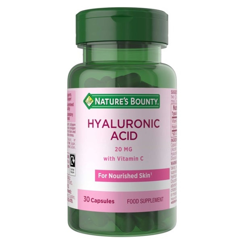 Nature’s Bounty Vitamins Hyaluronic Acid 20mg with Vitamin C Capsules x 30