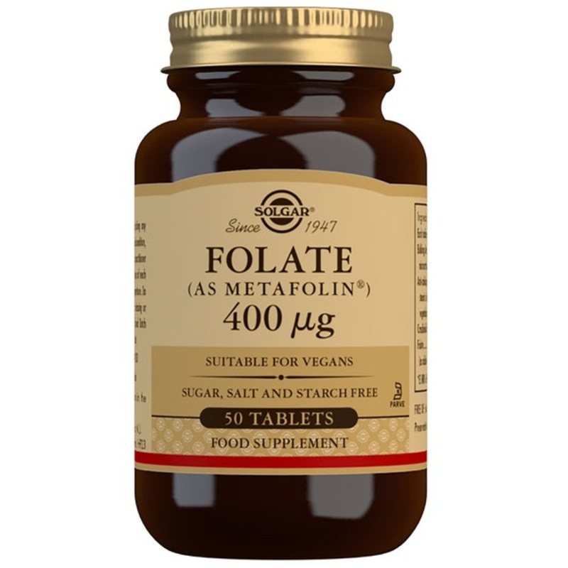Solgar Vitamins Folate (as Metafolin) 400g Tablets x 50