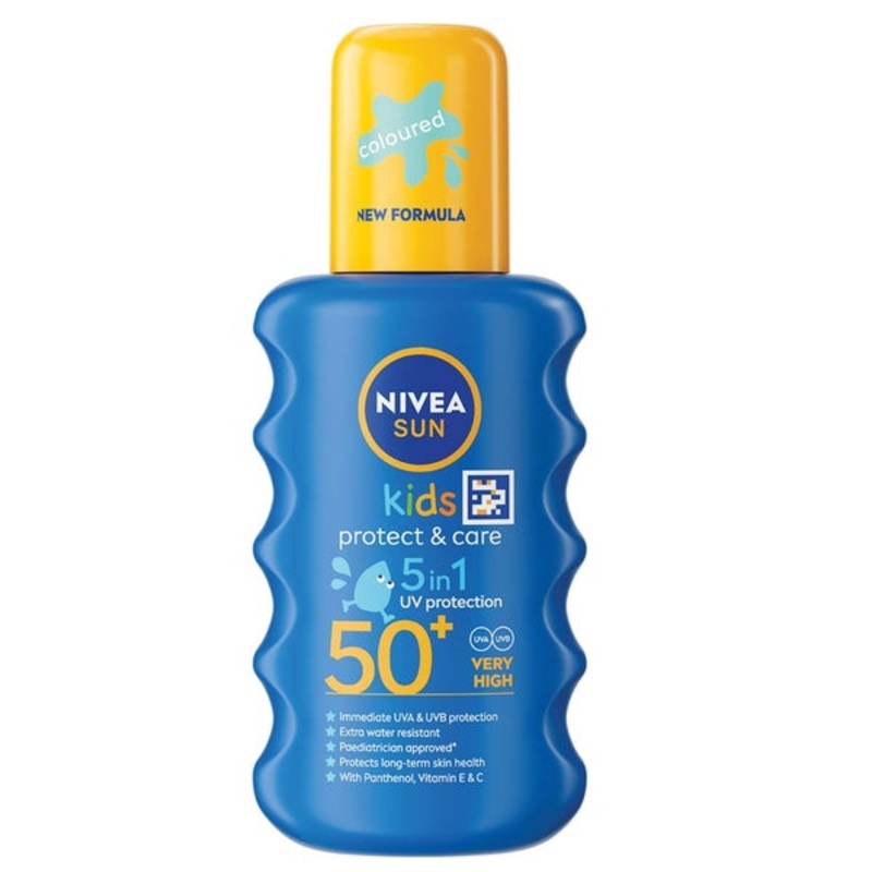 Nivea Sun Kids Protect & Care SPF50+ Coloured Spray 200ml